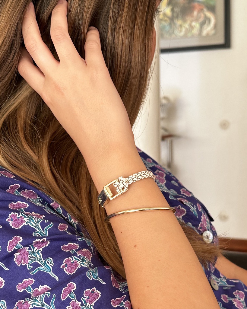 elle | 16 |  - cuir vintage sable blanc