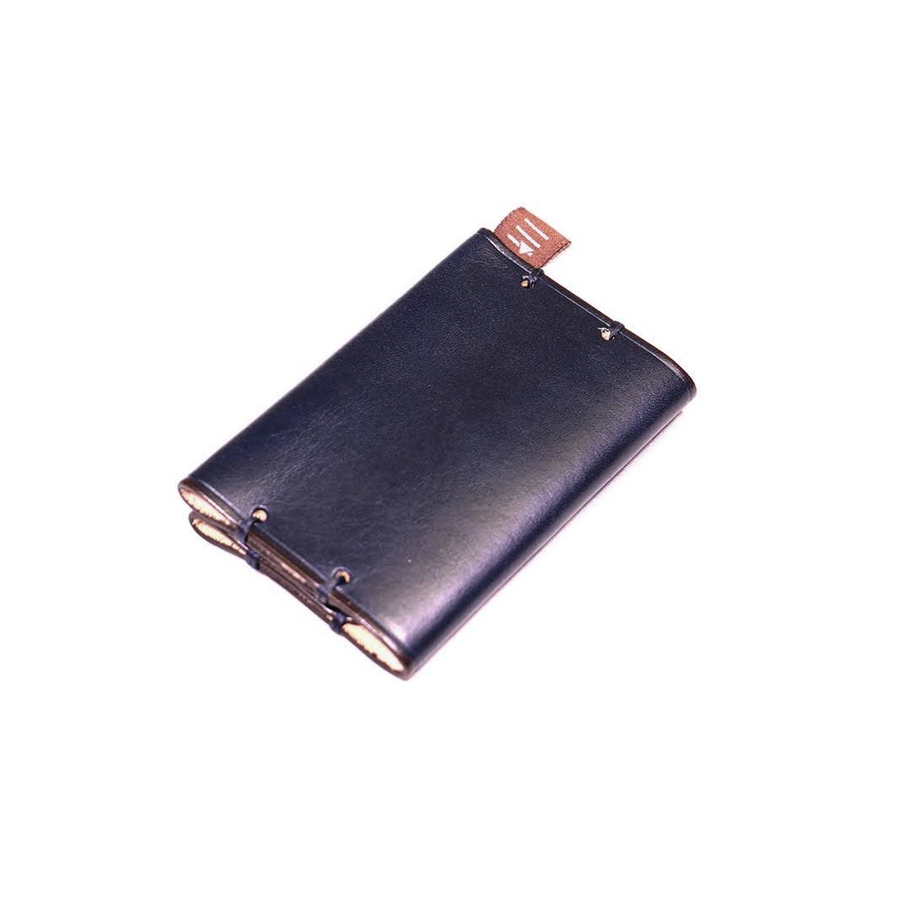Cursed Slim Card Wallet- dark blue &amp; dark brown