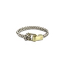 elle | 16 |  - argent doré &amp; cuir vintage sable blanc