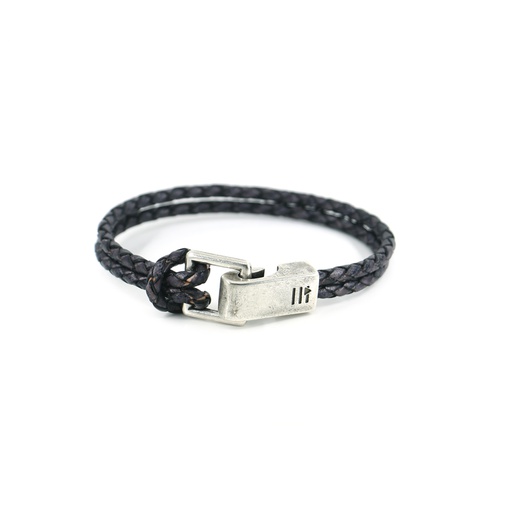 Aldoar Silver  - vintage leather navy blue